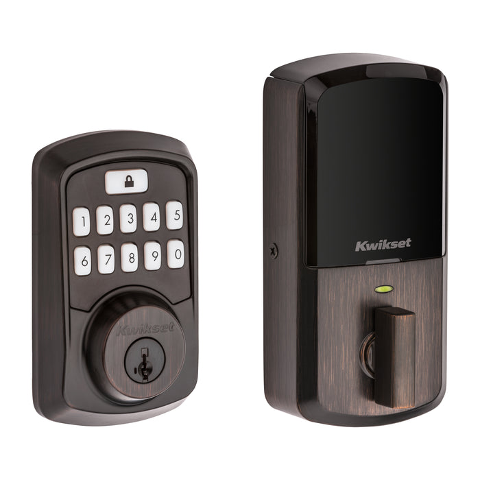 Kwikset 942BLE-11PS Aura Bluetooth Keypad Electronic Deadbolt Venetian Bronze Finish