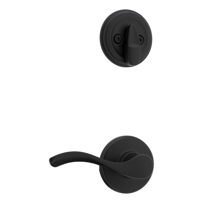 Kwikset 966BLRH-514.UNIV Right Hand Balboa Lever Interior Single Cylinder Handleset Trim with New Chassis Compatible with Both the 800 Series and 687 Series Handlesets Matte Black Finish