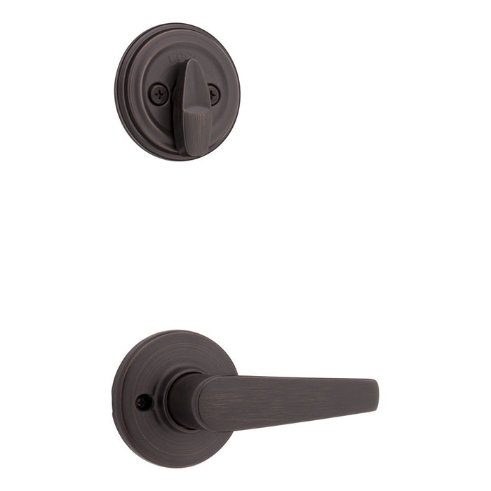 Kwikset 966DL-11P.UNIV Delta Lever Interior Single Cylinder Handleset Trim for Both 800 and 687 Series Handlesets Venetian Bronze Finish