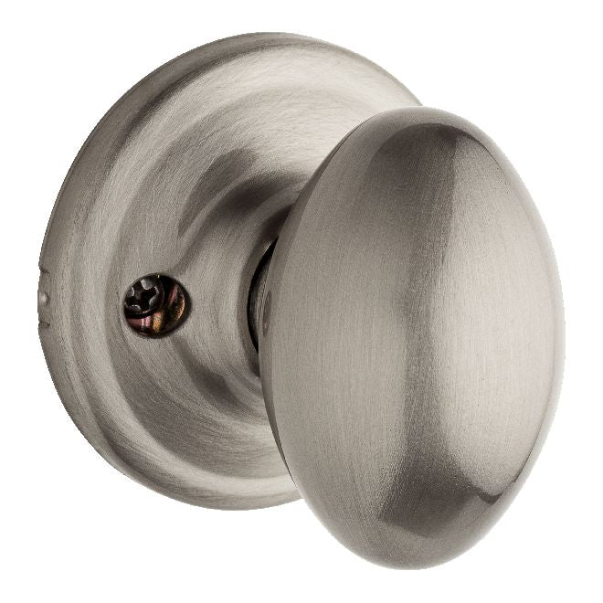 Kwikset 966L-15GC Laurel Knob Interior Single Cylinder Handleset Trim with New Chassis Satin Nickel Finish