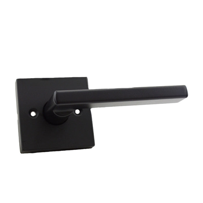 Kwikset 968HFLSQT-514V1 Halifax Lever with Square Rose Interior Dummy Handleset Trim New Chassis Matte Black Finish