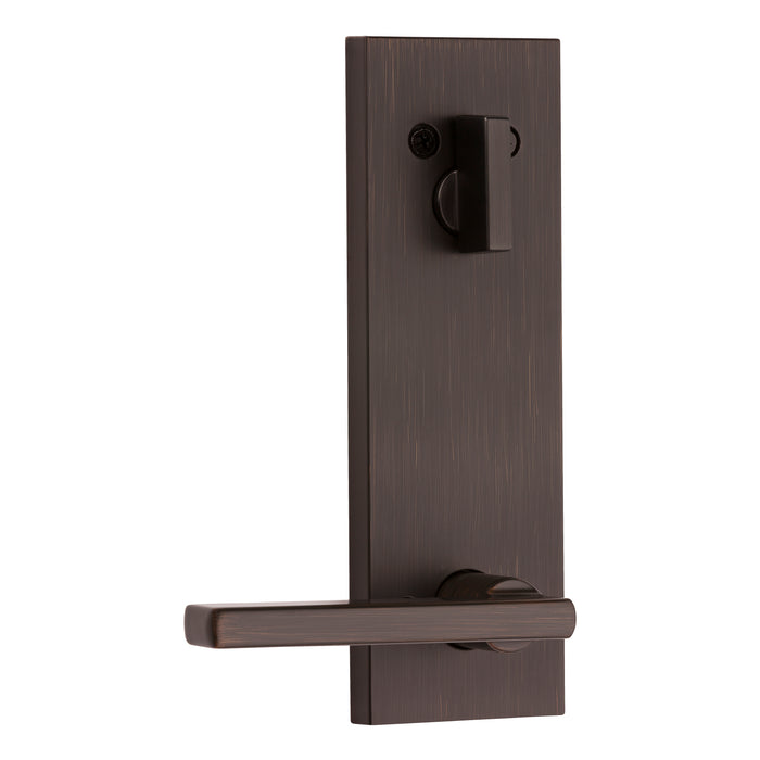 Kwikset 971HFLSQF-11P Single Cylinder Interior Halifax Lever Trim with Square Full Escutcheon Venetian Bronze Finish