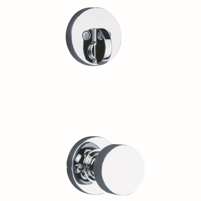 Kwikset 971PSKRDT-26 Single Cylinder Interior Pismo Knob Trim with Round Rose Bright Chrome Finish