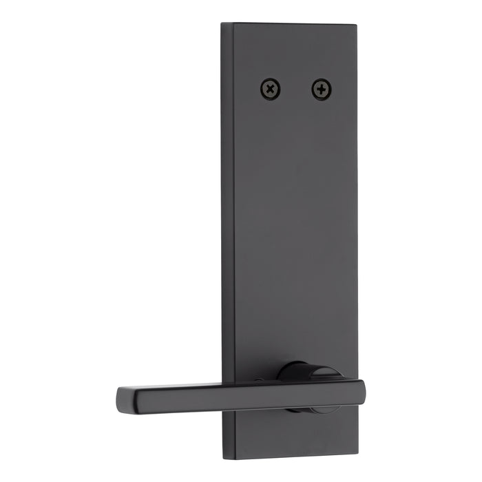 Kwikset 973HFLSQF-514 Dummy Interior Halifax Lever Trim with Square Full Escutcheon Matte Black Finish