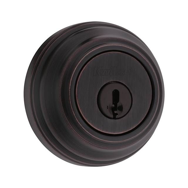 Kwikset 980-11PS Single Cylinder Deadbolt SmartKey with RCAL Latch and RCS Strike Venetian Bronze Finish