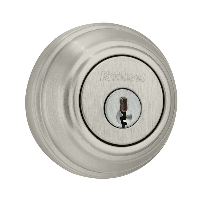 Kwikset 985S-15V1 Double Cylinder Deadbolt with New Chassis with RCAL Latch and RCS Strike Satin Nickel Finish