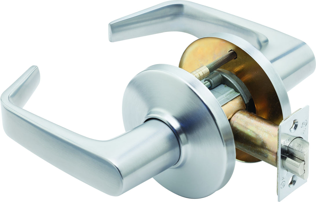 Best 9K30L15DS3626 9K Series 2-3/4" Backset Privacy 15 Lever and D Rose with ANSI Strike Satin Chrome Finish