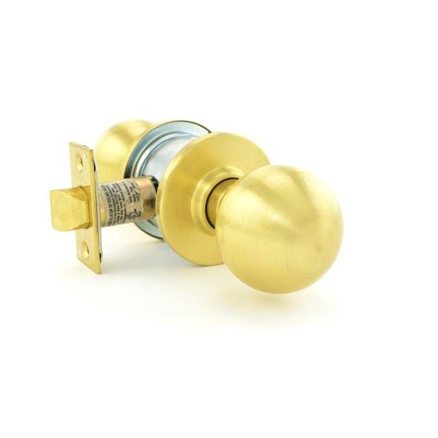 Schlage Commercial A10ORB606 A Series Passage Orbit Lock with 11116 Latch 10001 Strike Satin Brass Finish