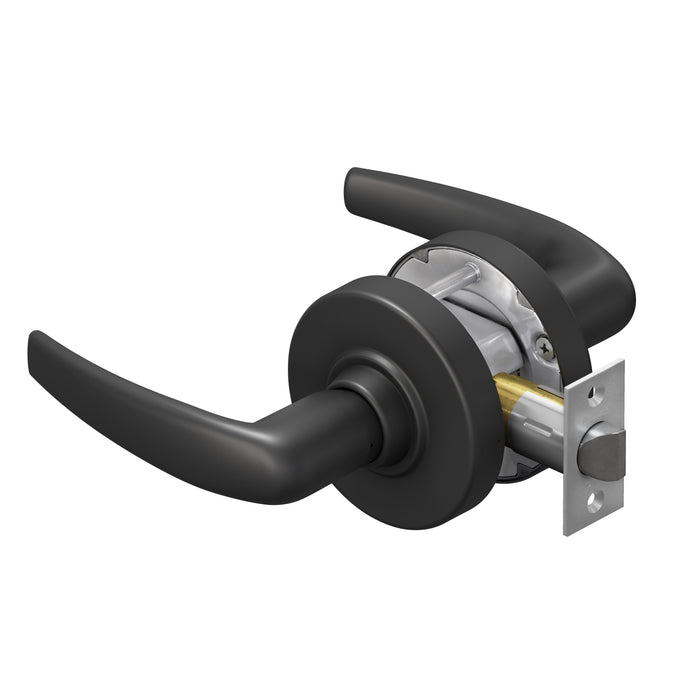 Schlage Commercial ALX10ATH622 ALX Series Grade 2 Passage Athens Lever Lock with 47267038 2-3/4" Springlatch and 47267101 ANSI Strike Matte Black Finish