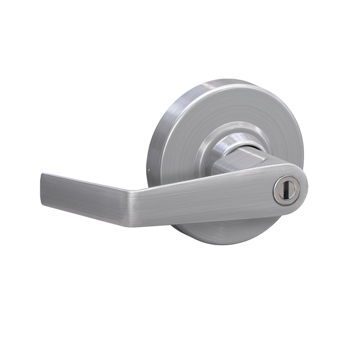 Schlage Commercial ALX40SAT626 ALX Series Grade 2 Privacy Saturn Lever Lock with 47267038 2-3/4" Springlatch and 47267101 ANSI Strike Satin Chrome Finish