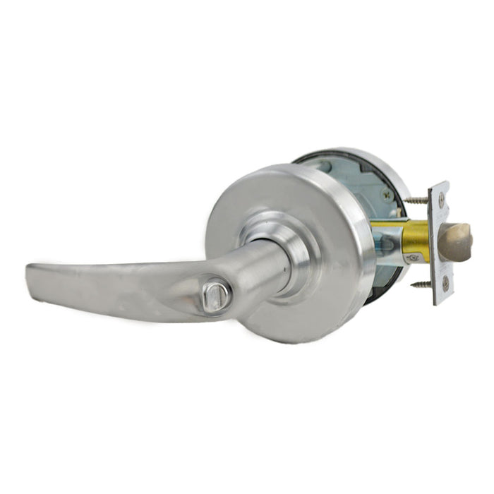 Schlage Commercial ALX53LATH626 ALX Series Grade 2 Entry Athens Lever Lock Less Cylinder with 47267042 2-3/4" Deadlatch and 47267101 ANSI Strike Satin Chrome Finish