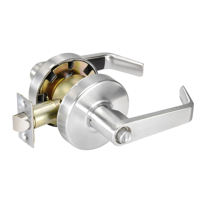 Yale Commercial AU4602LN626 Privacy Augusta Lever Grade 2 Cylindrical Lock with MCP234 Latch and 497-114 Strike US26D (626) Satin Chrome Finish