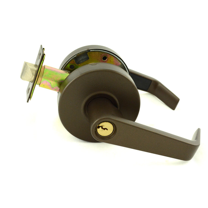 Yale Commercial AU4607LN613E Office Entry Augusta Lever Grade 2 Cylindrical Lock with Para Keyway, MCD234 Latch, and 497-114 Strike US10BE (613E) Oil Rubbed Bronze Finish