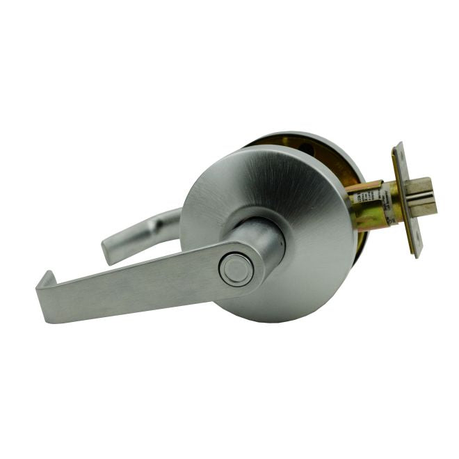 Falcon B501PD626 B Series Entry Dane Lever Lock C Keyway KD with 57435 Latch 5164 Strike Satin Chrome Finish