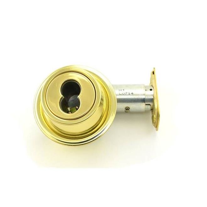 Schlage Commercial B560B605 Grade 2 Small Format Interchangeable Core Single Cylinder Deadbolt with 12287 Latch and 10094 Strike Bright Brass Finish