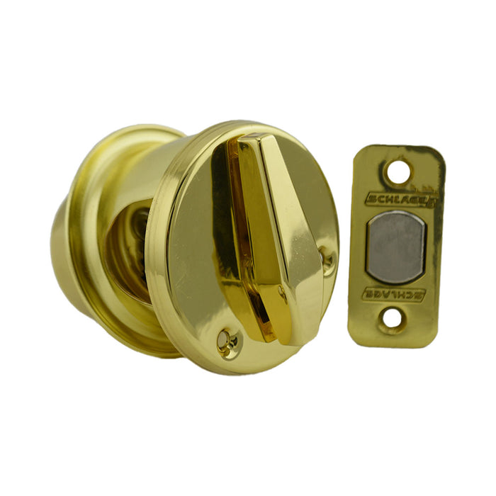 Schlage Commercial B560P605 Grade 2 Single Cylinder Deadbolt with C Keyway KA4 with 12287 Latch and 10094 Strike Bright Brass Finish