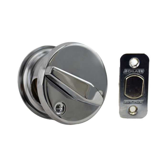 Schlage Commercial B560P625 Grade 2 Single Cylinder Deadbolt with C Keyway KA4 with 12287 Latch and 10094 Strike Bright Chrome Finish