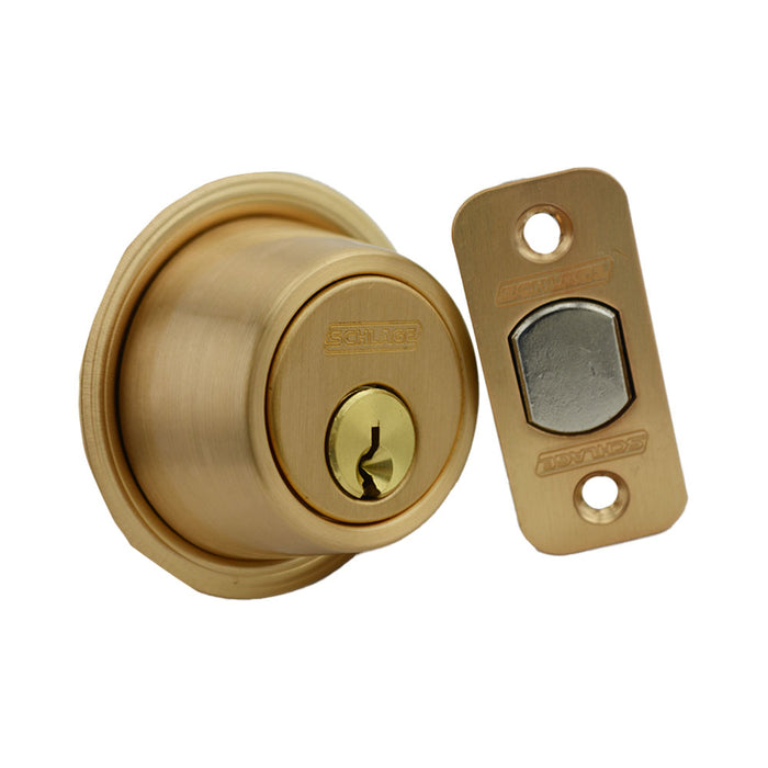 Schlage Commercial B562P612 Grade 2 Double Cylinder Deadbolt with C Keyway with 12287 Latch and 10094 Strike Satin Bronze Finish