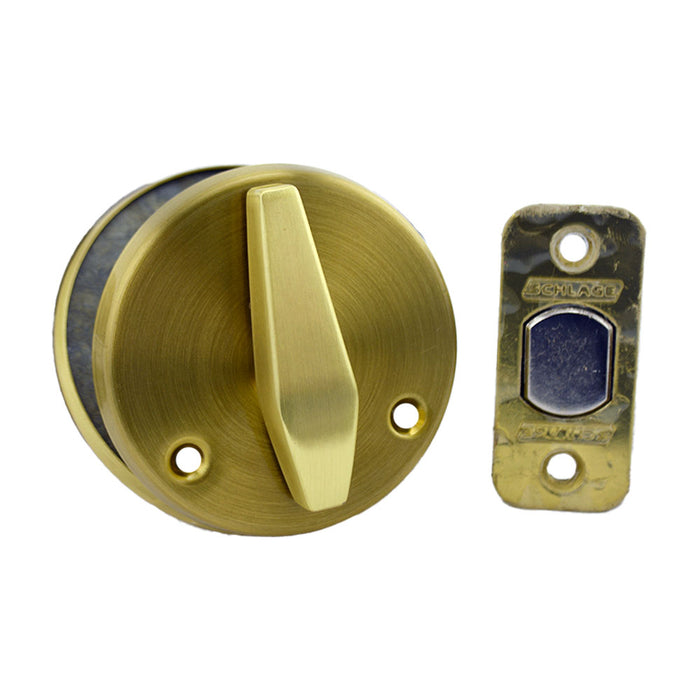 Schlage Commercial B571606 Grade 2 Occupancy Indicator Deadbolt with 12287 Latch and 10094 Strike Satin Brass Finish