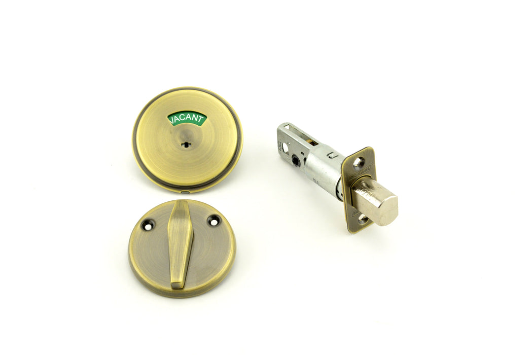 Schlage Commercial B571609 Grade 2 Occupancy Indicator Deadbolt with 12287 Latch and 10094 Strike Antique Brass Finish