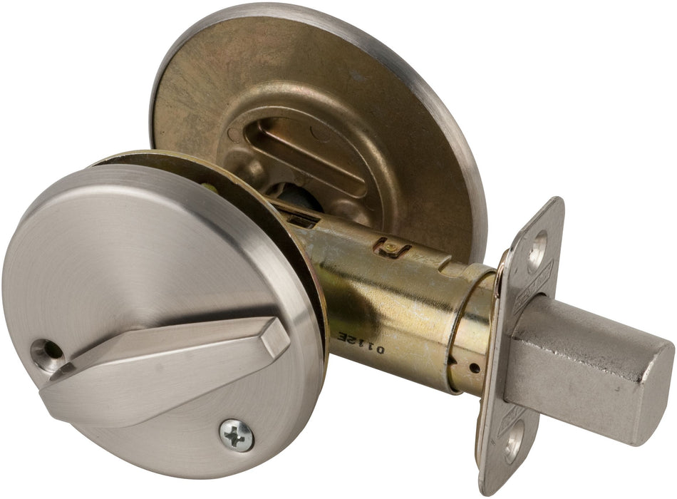 Schlage Commercial B581619 Grade 2 Turn by Blank Plate Deadbolt with 12287 Latch and 10094 Strike Satin Nickel Finish