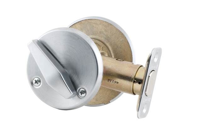 Schlage Commercial B581626 Grade 2 Turn by Blank Plate Deadbolt with 12287 Latch and 10094 Strike Satin Chrome Finish