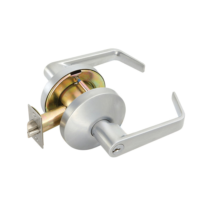 Falcon B581BD626 B Series Small Format Storeroom Dane Lever Lock with 57435 Latch 5164 Strike Satin Chrome Finish