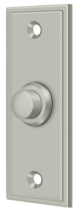 Deltana BBS333U15 Bell Button; Rectangular Contemporary; Satin Nickel Finish