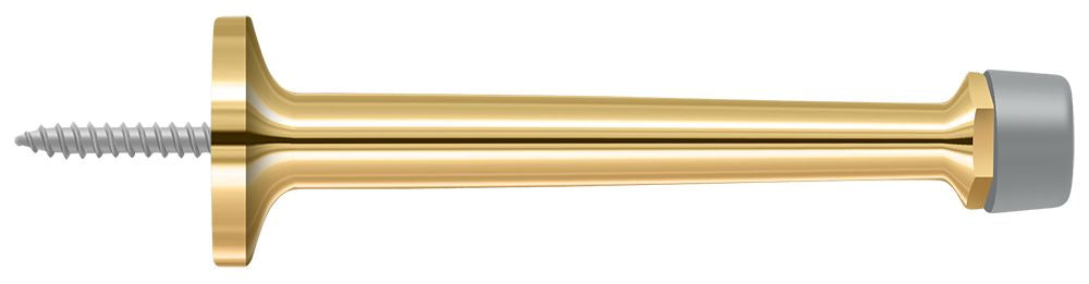 Deltana BDS425CR003 4" Baseboard Door Bumper; Solid Brass; Lifetime Brass Finish