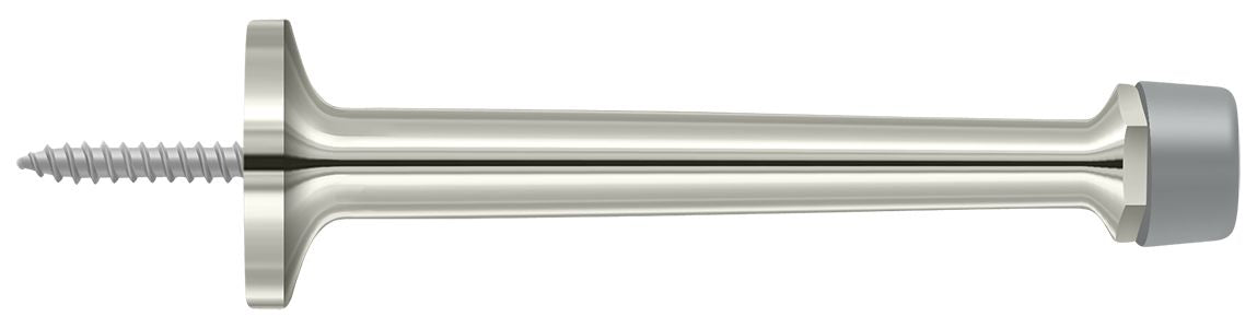 Deltana BDS425U14 4" Baseboard Door Bumper; Solid Brass; Bright Nickel Finish