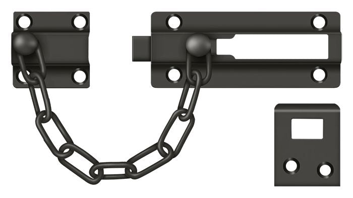 Deltana CDG35U10B Door Guard; Chain / Doorbolt; Oil Rubbed Bronze Finish