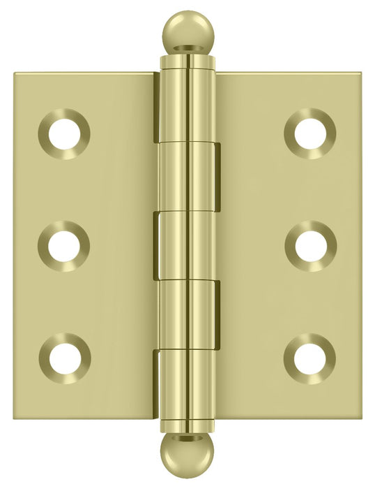 Deltana CH2020U3-UNL 2" x 2" Hinge; with Ball Tips; Unlacquered Bright Brass Finish