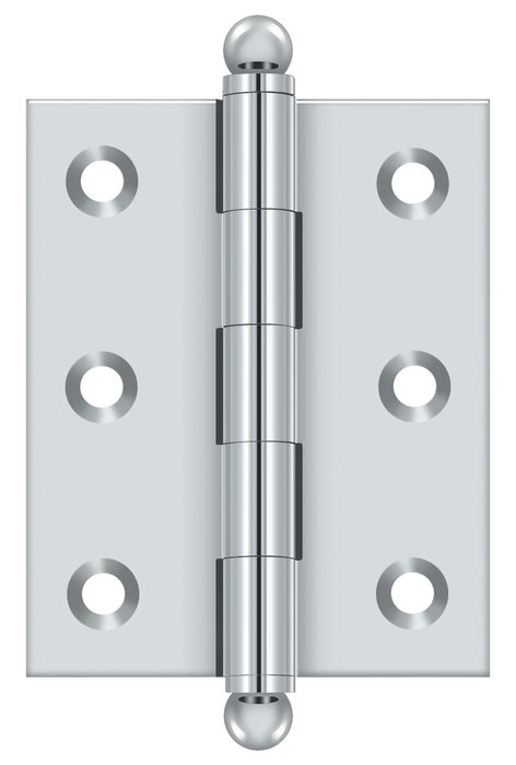 Deltana CH2520U26 2-1/2" x 2" Hinge; with Ball Tips; Bright Chrome Finish