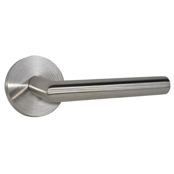 Emtek CS10002STTSS Stuttgart Lever 2-3/8" Backset Passage with Disk Rose with CF Mechanism for 1-3/8" to 1-3/4" Door Stainless Steel Finish