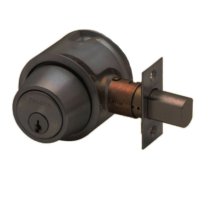 Falcon D241P613 D200 Series Single Cylinder Deadbolt C Keyway KD 30253 Latch 10094 Strike Oil Rubbed Bronze Finish