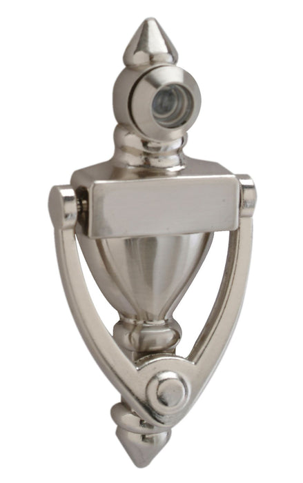 Pamex DD01K160ULSN 4" High Door Knocker with 160 Degree UL Viewer Satin Nickel Finish