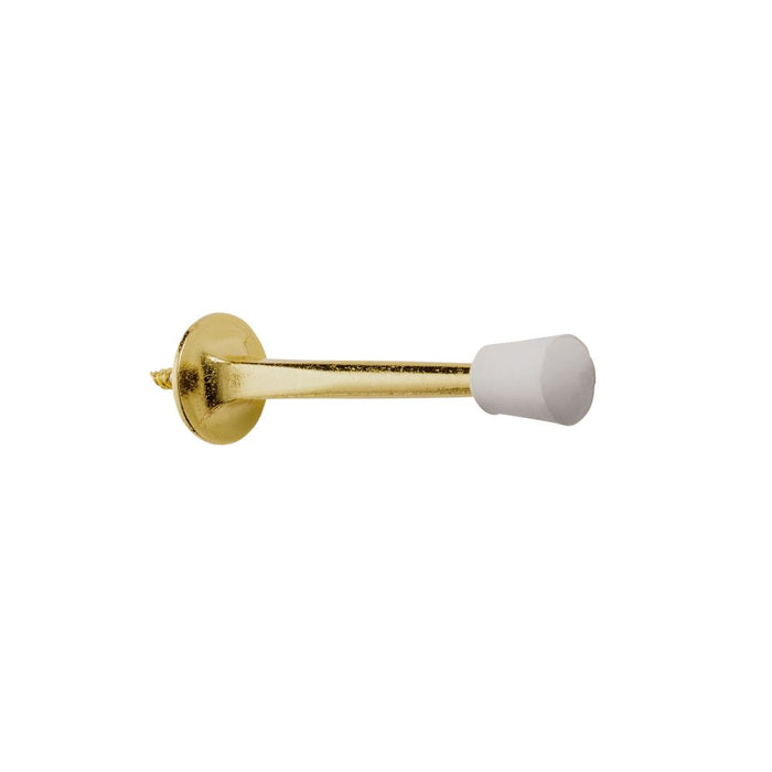 Pamex DD0220PB 3-1/8" Cast Door Stop Bright Brass Finish