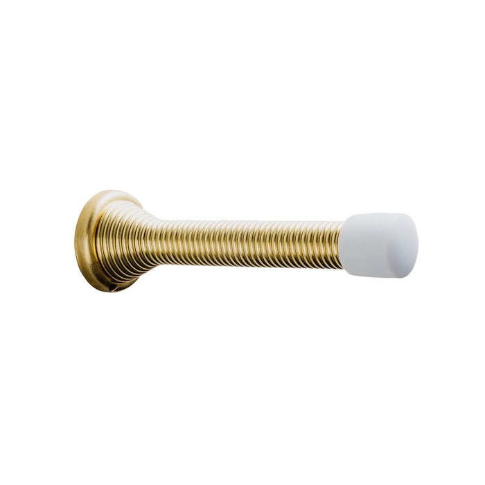 Pamex DD0231PB 3-1/8" Heavy Duty Spring Door Stop Bright Brass Finish