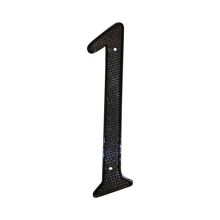 Pamex DD07401BL 4" Zinc Nail On House Number # 1 Matte Black Finish