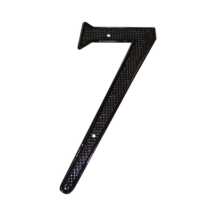 Pamex DD07407BL 4" Zinc Nail On House Number # 7 Matte Black Finish