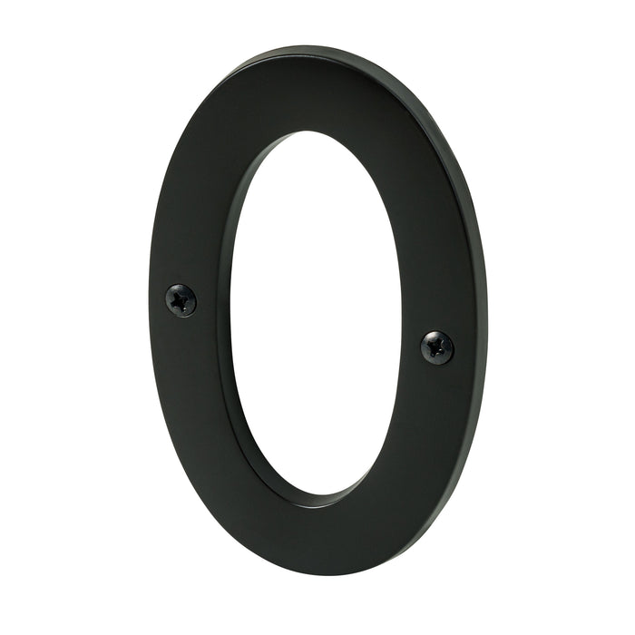 Pamex DD074S0BL 4" Heavy Duty House Number # 0  Matte Black Finish