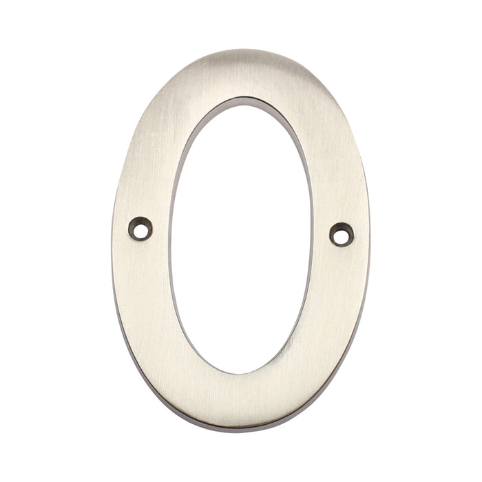 Pamex DD074S0SN 4" Heavy Duty House Number # 0 Satin Nickel Finish