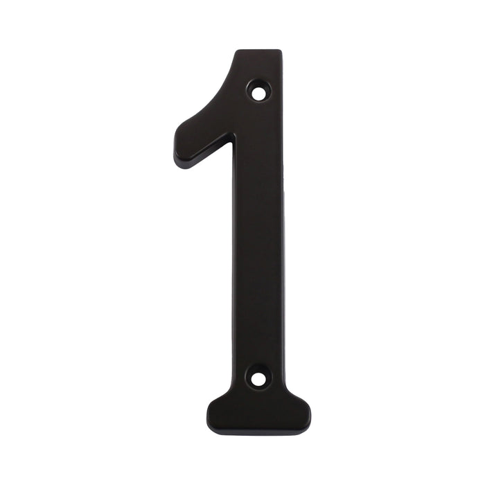 Pamex DD074S1BL 4" Heavy Duty House Number # 1 Matte Black Finish