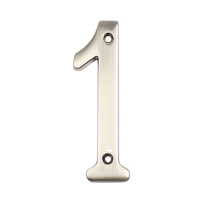 Pamex DD074S1SN 4" Heavy Duty House Number # 1 Satin Nickel Finish