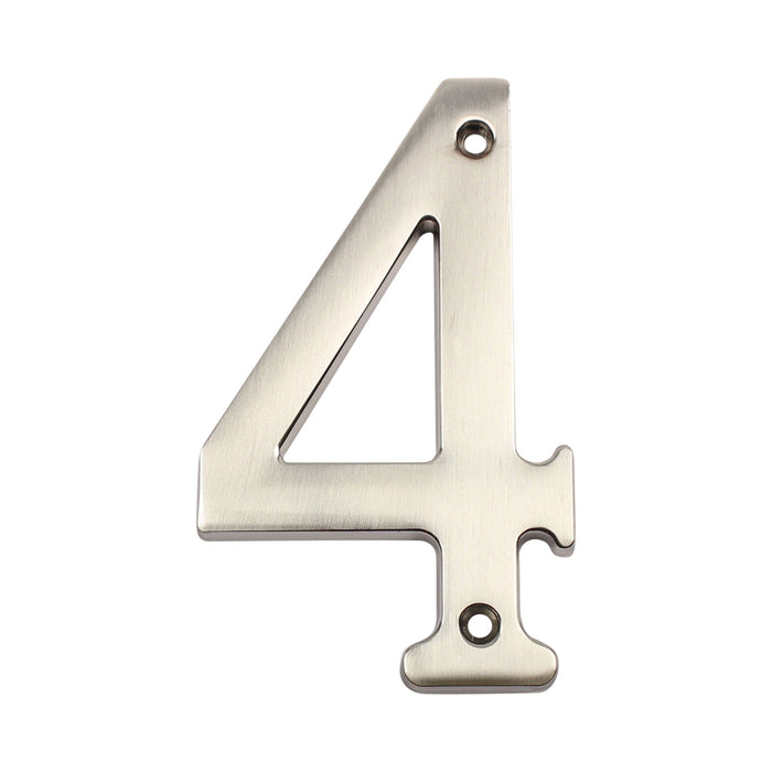 Pamex DD074S4SN 4" Heavy Duty House Number # 4 Satin Nickel Finish