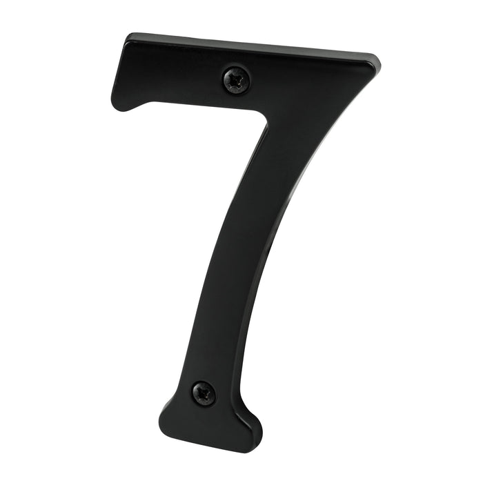 Pamex DD074S7BL 4" Heavy Duty House Number # 7 Matte Black Finish