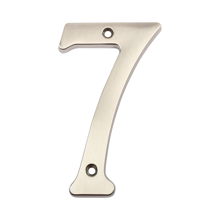 Pamex DD074S7SN 4" Heavy Duty House Number # 7 Satin Nickel Finish