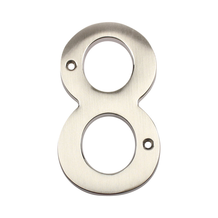 Pamex DD074S8SN 4" Heavy Duty House Number # 8 Satin Nickel Finish