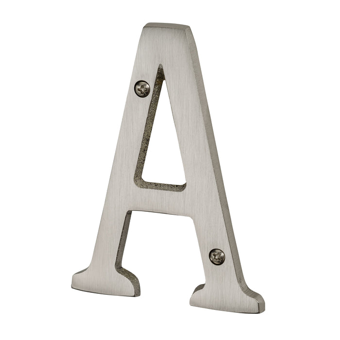 Pamex DD074SASN 4" Heavy Duty House Letter A Satin Nickel Finish