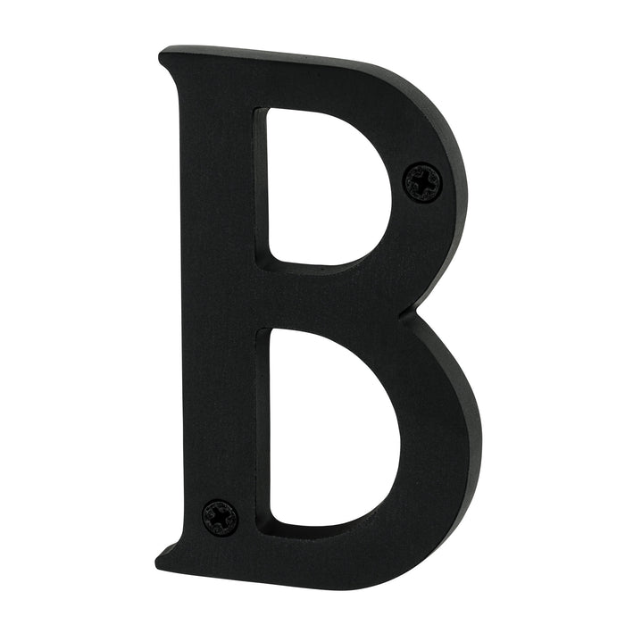 Pamex DD074SBBL 4" Heavy Duty House Letter B Matte Black Finish